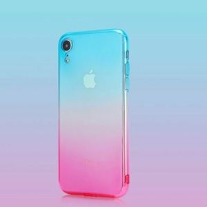 New iPhone XS Max rubber case in pink/blue/clear